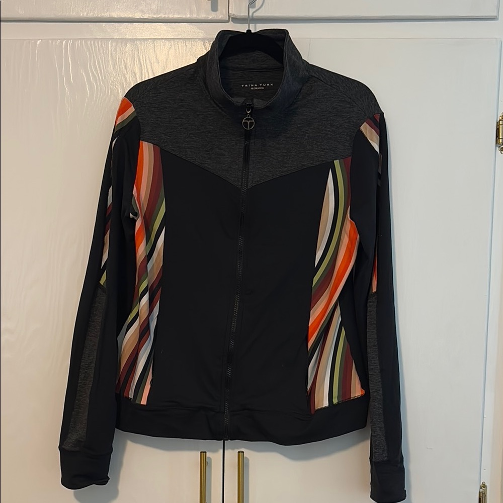 Women's Black and Multicolor Jacket